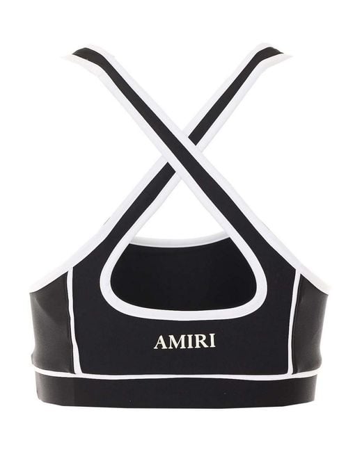 Amiri Black Ma Logo Crop Top