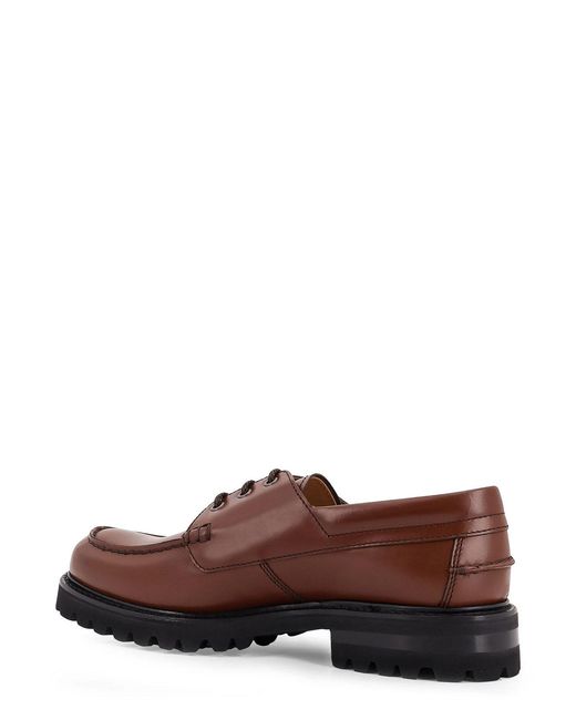 Church's Brown Lented String Shoes for men