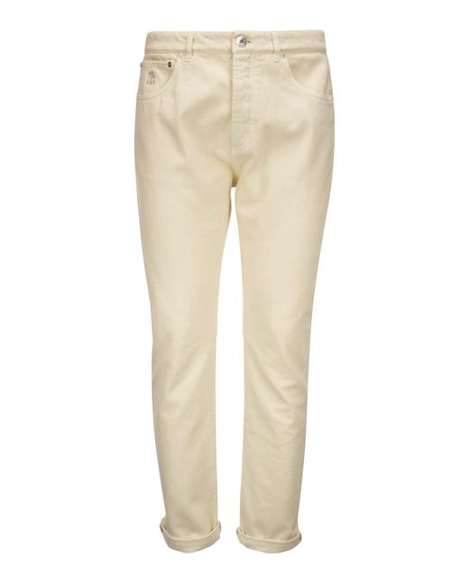 Brunello Cucinelli Natural Cotton Pants for men