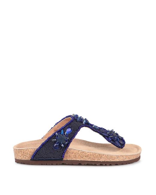 Maliparmi Blue Infrabijoux Glamour Thong Sandals