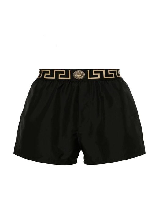 Versace Black Greca Swimshorts for men