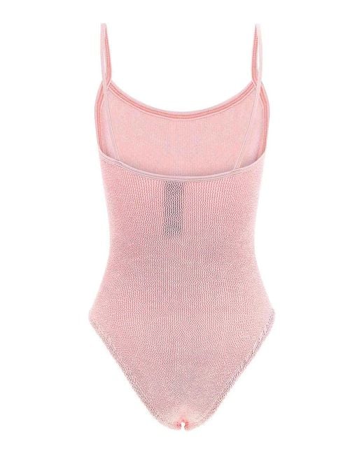 Hunza G Pink Pamela' One-Piece Swimsuit