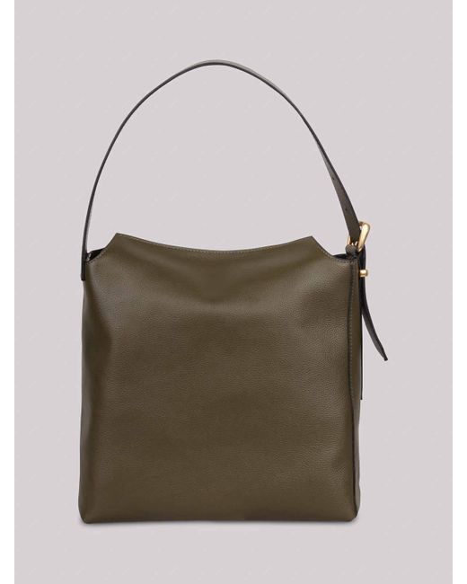 Wandler Green Leather Tote Bag