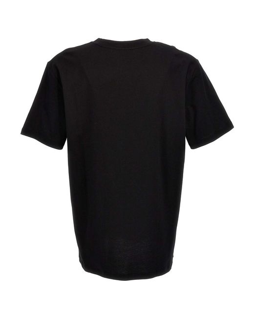 Balmain Black Logo Patch Cotton Crewneck for men