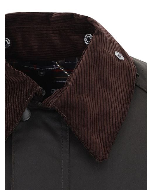 Barbour Black Bedale Waxed Cotton Jacket for men