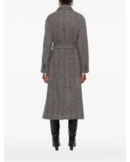 Brunello Cucinelli Gray Double Breasted Coat