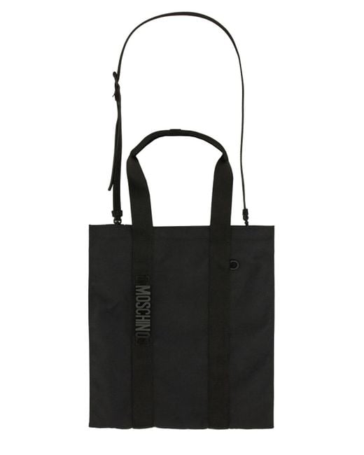 Moschino Black Tote Bag With Logo for men