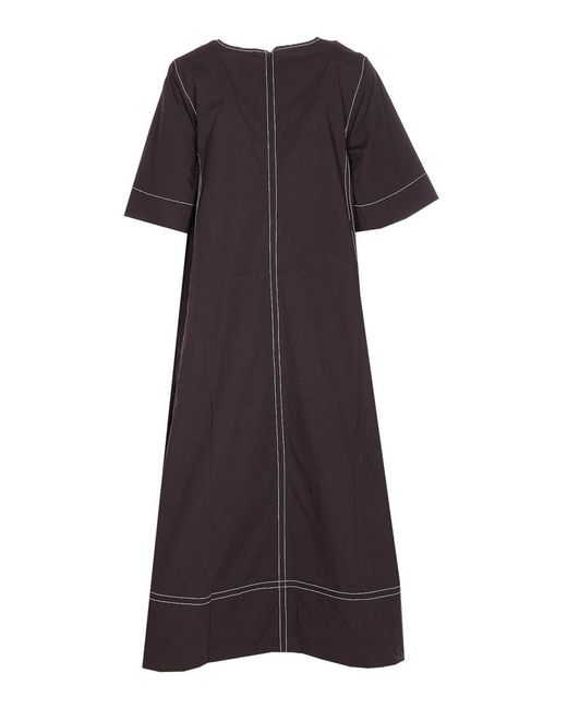 Ganni Women's Black Stretch Cotton A-Line Dress - www.nationalbodyline.in Ganni Women's Black Stretch Cotton A-Line Dress - www.nationalbodyline.in