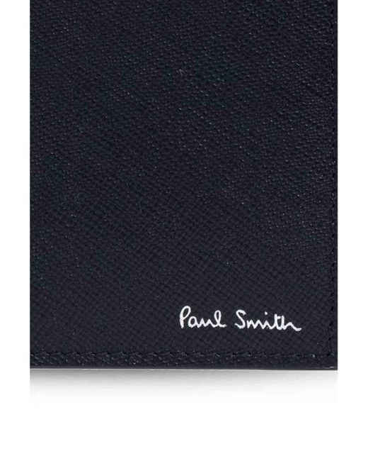 Paul Smith Blue Logo Leather Wallet for men