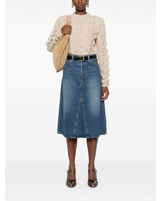Moschino Natural Chunky Cable Knit Jumper