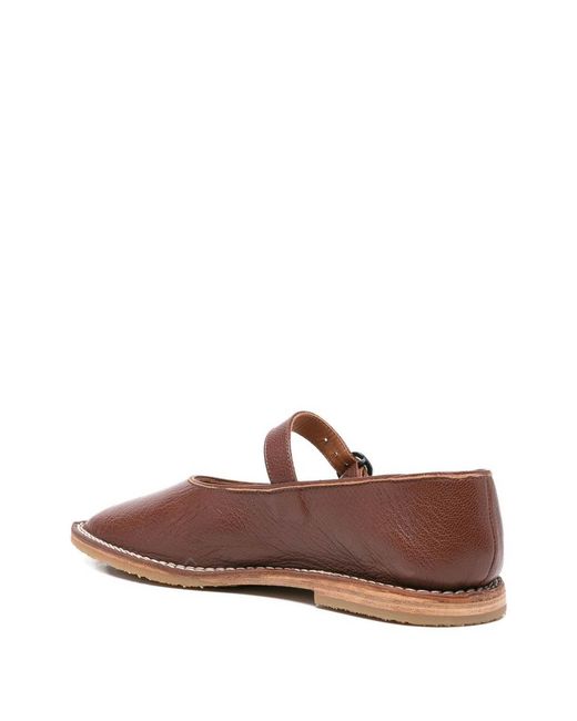Hereu Brown Brava Leather Ballets