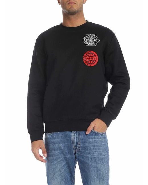 McQ Alexander McQueen Blue Sweatshirt With Mcq Patch for men