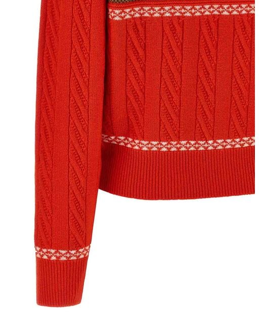 Guest In Residence Red Polo Sweater