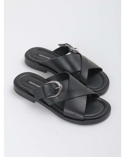 Roberto Cavalli Gray Slippers for men
