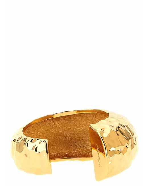 Self-Portrait Metallic Hammered Cuff Bracelet