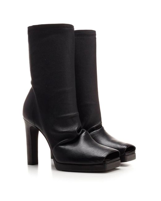 Rick Owens Black Pull-On Cheri Boots