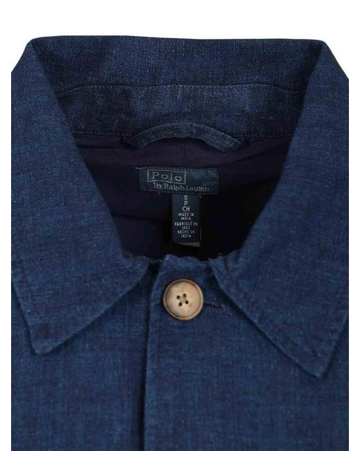 Polo Ralph Lauren Blue Dlav Linen Jacket