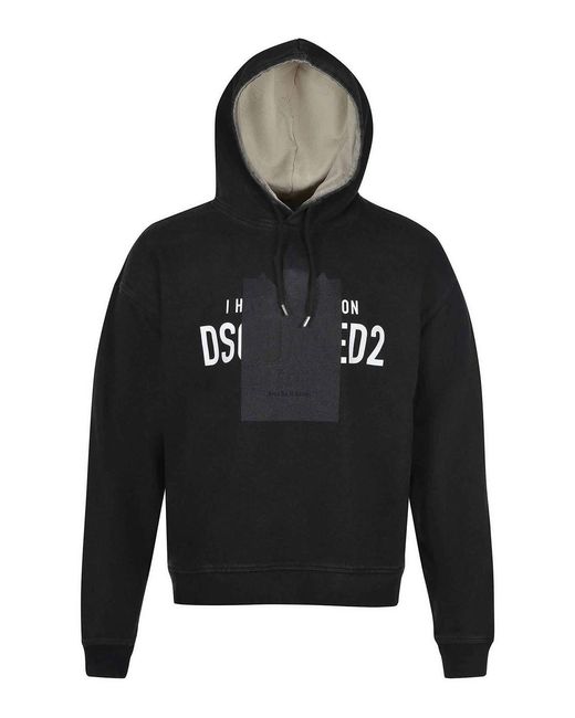 Spaccata Di Cotone di DSquared² in Black da Uomo
