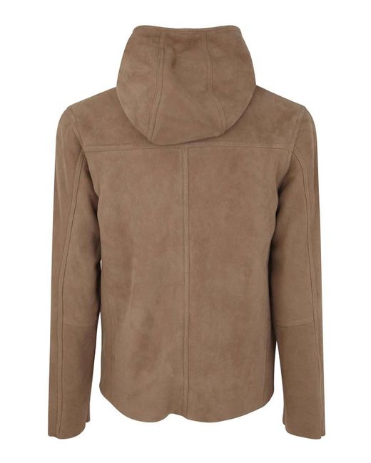 Giorgio Brato Brown Sheepskin Bomber Jacket for men