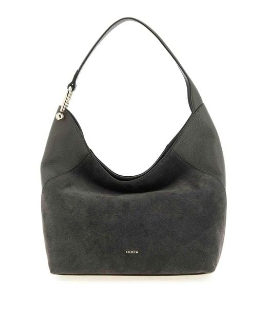 Furla Black Lara Medium Shoulder Bag