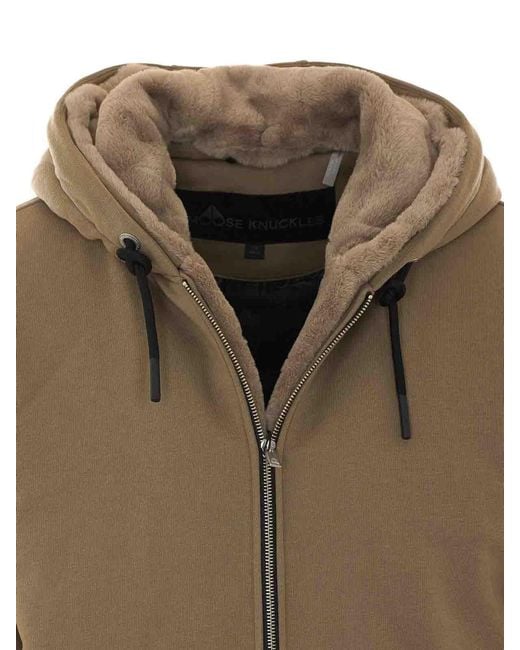 Moose Knuckles Green Classic Bunny Zip Hoodie for men