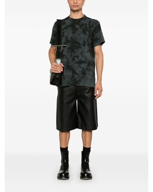 McQueen Black Cotton T-Shirt With Print for men