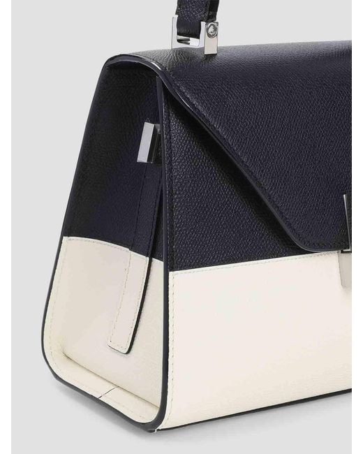 Valextra Blue Mini Iside Intarsio
