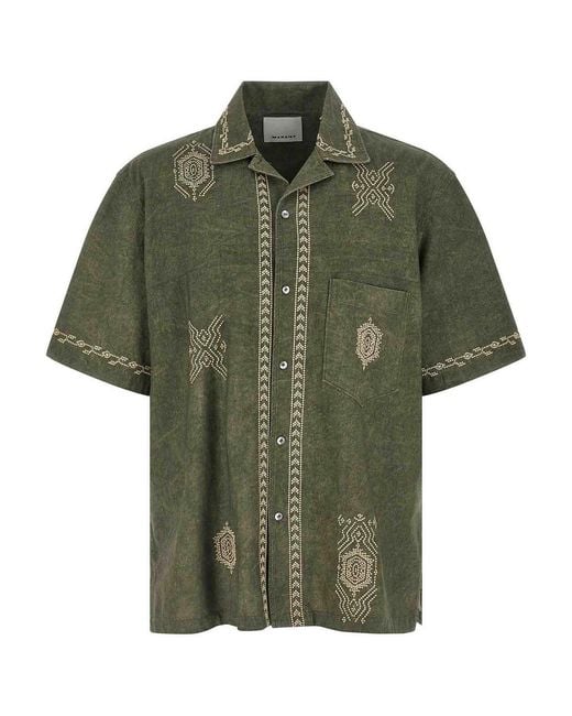 Isabel Marant Green Zekim Shirt for men