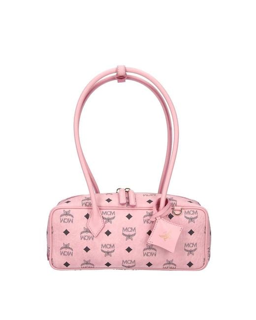 MCM Pink East-West Aren Shoulder Bag