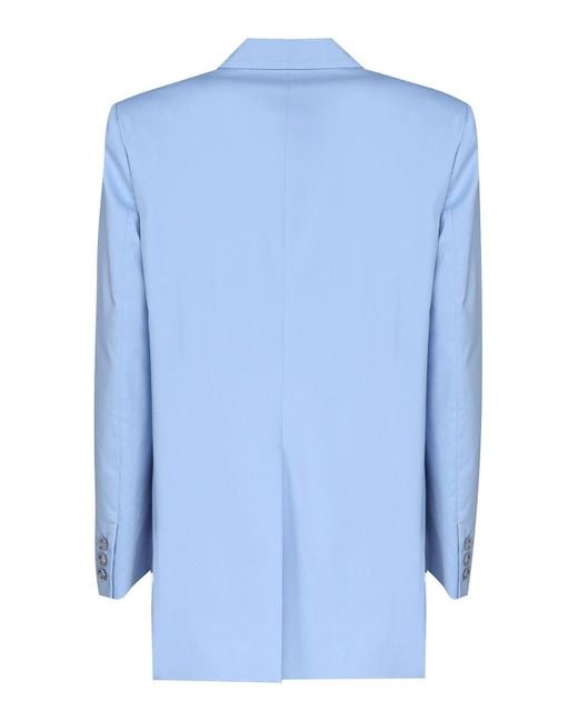 ANDAMANE Blue Oversized Guia Single-Breasted Blazer