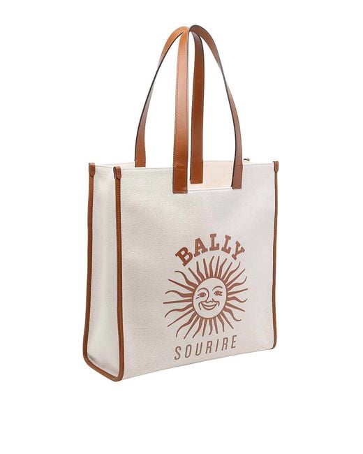 Bally White Natural Easy Tote Bag