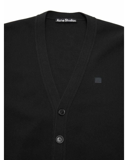 Acne Black Cotton Cardigan for men