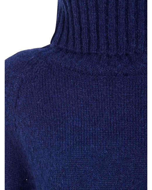 Base London Blue Turtle Neck Sweater
