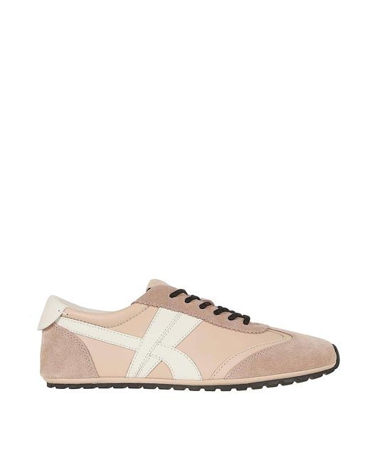 Tory Burch Pink Hank Field Sneaker Rose Silk Mal