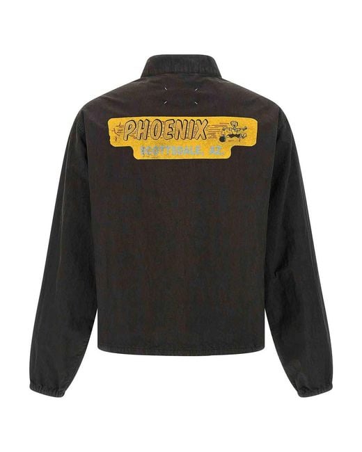 Maison Margiela Black Printed Jacket for men