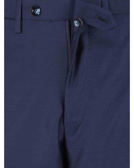 Kiton Blue Double-Breasted Wool Suit for men