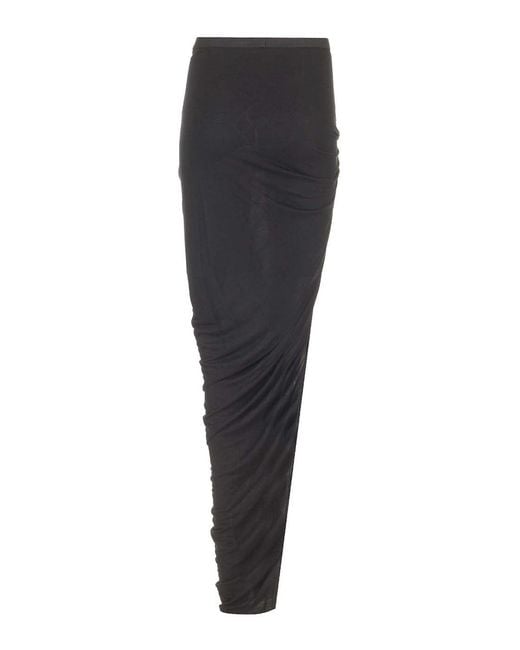 Rick Owens Black Edfu Long Skirt