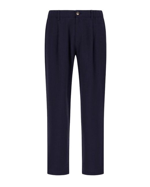 Herno Blue Linen And Cotton Popl for men
