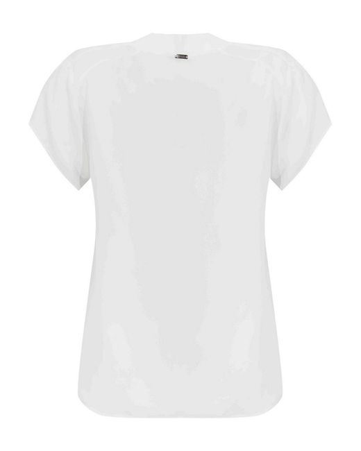 Herno White Viscose Blouse