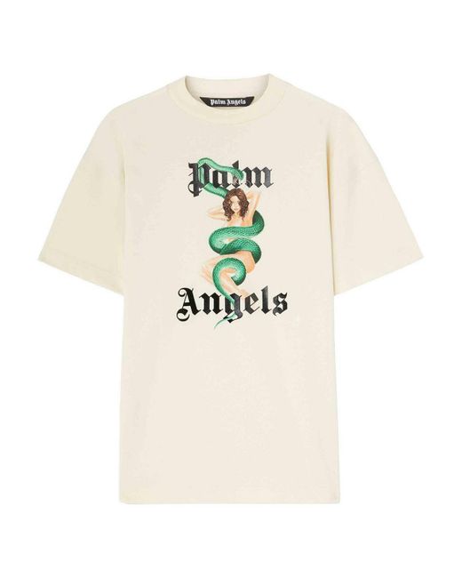 Palm Angels White Ivy Pin Up T-Shirt for men