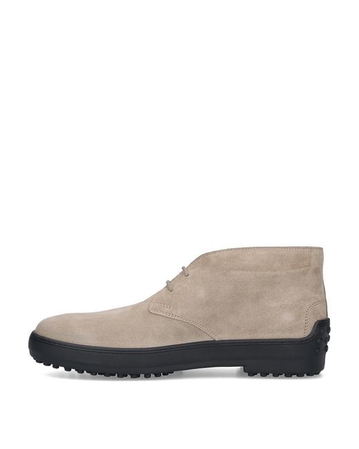 Tod's Brown Suede Ankle Boots for men