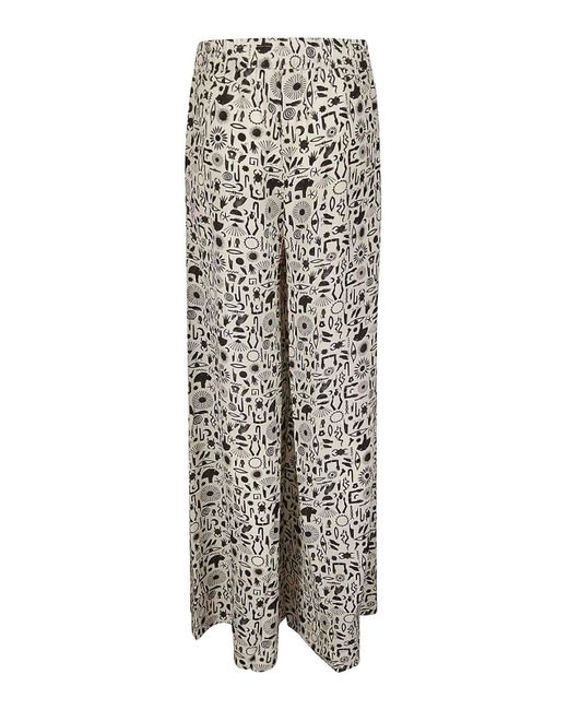 Sisters White Trousers With Prints