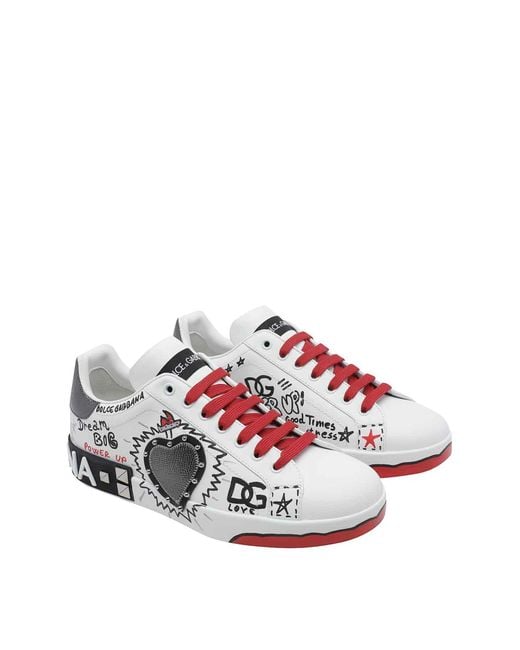 Dolce & Gabbana White Portofino Sneakers for men