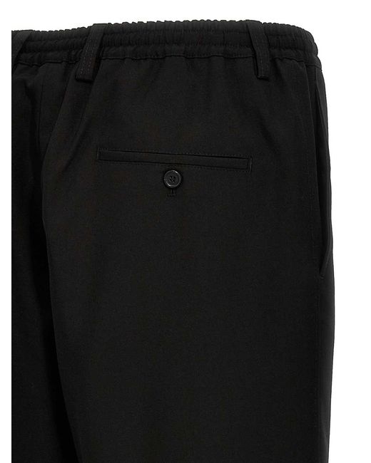 Marni Black Tropical Wool Crop Pants for men