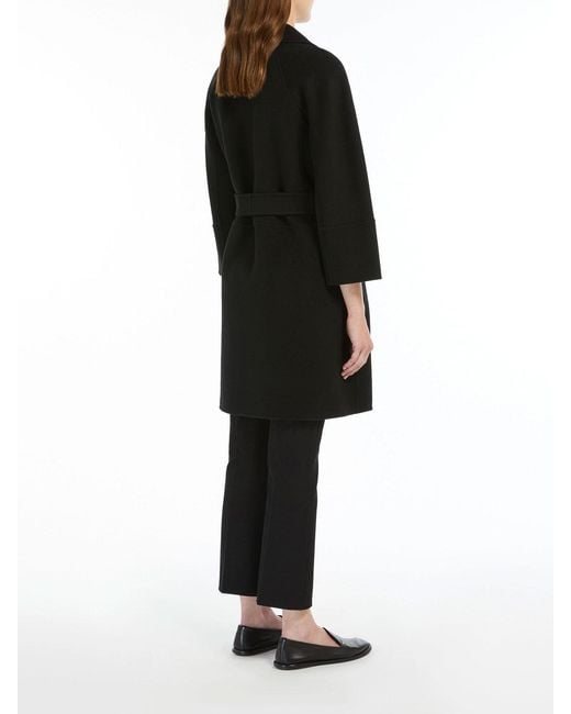 Max Mara Black Double Wool Short Coat