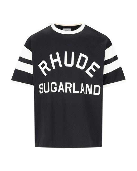 Rhude Black Logo T-shirt for men