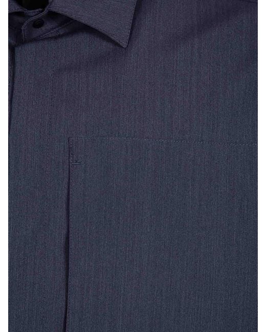 Herno Blue Shirt Jacket Functional for men