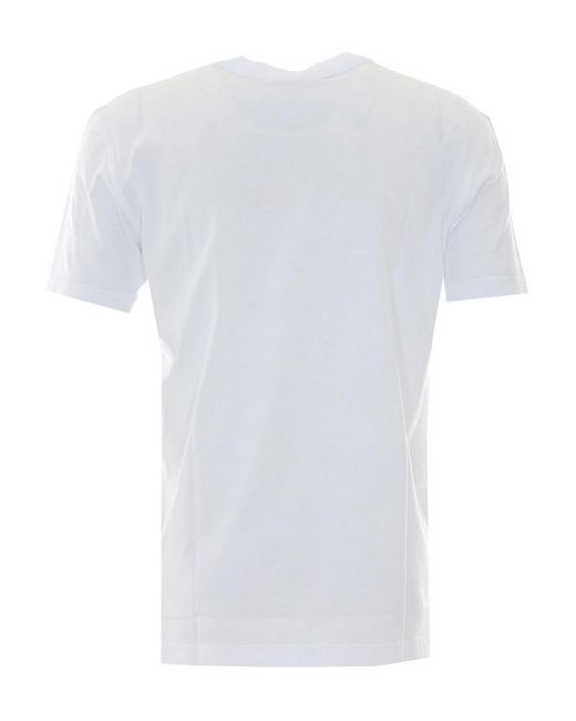 Dolce & Gabbana White Jersey T-Shirt for men