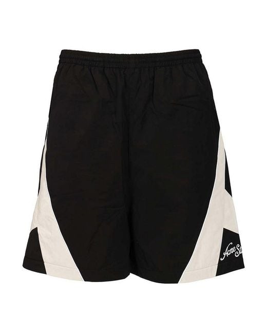 Acne Black Casual Nylon Shorts for men