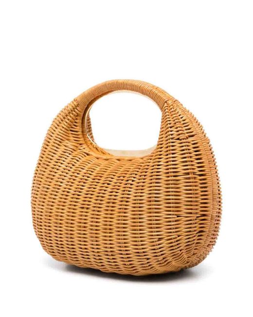 Sacai Rattan Round Bag in Metallic | Lyst